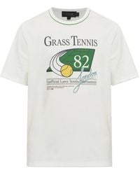 Lacoste - Runway Tennis-Print T-Shirt - Lyst