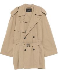 Balenciaga - Belted Double-Breasted Trench Coat - Lyst