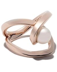 Tasaki - 18Kt Roségouden Atelier Aurora Akoya Ring - Lyst