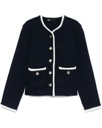 Maje - Cardigan Mit Kontrastdetails - Lyst