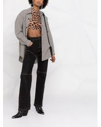 Philipp Plein - Top Corto Con Estampado De Leopardo - Lyst