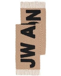 JW Anderson - Gingham-Check Intarsia-Logo Scarf - Lyst