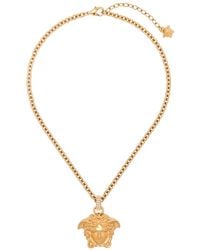 Versace - La Medusa Crystal-Embellished Necklace - Lyst
