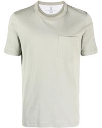 Brunello Cucinelli - Camiseta con bolsillo en el pecho - Lyst