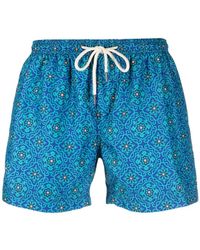 Peninsula - Geometric-Print Swim Shorts - Lyst