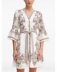 Hale Bob - Maxwell Floral-Print Belted Mini Dress - Lyst