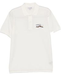 Lacoste - Logo-Motif Polo Shirt - Lyst