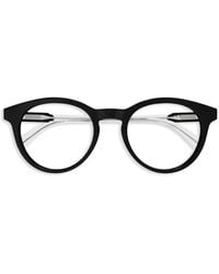 Gucci - Brille Mit Rundem Gestell - Lyst