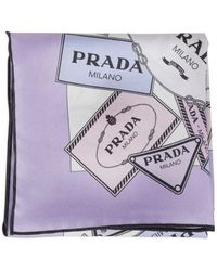 Prada - Logo-Embellishment Scarves - Lyst
