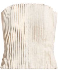 STAUD - Strapless Pleated Top - Lyst