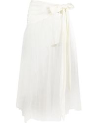 Philosophy Di Lorenzo Serafini - Side Tie-Fastening Asymmetric Draped Skirt - Lyst