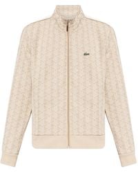 Lacoste - Patterned Zip-Up Sweatshirt - Lyst