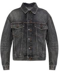 Balenciaga - Logo-Embroidered Buttoned Jacket - Lyst