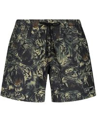 Philipp Plein - Tiger-Print Drawstring Swim Shorts - Lyst
