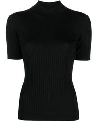 Versace - Ribbed-knit Wool Top - Lyst
