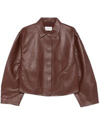 St. Agni - Cocoon Leather Jacket - Lyst