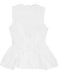 Cecilie Bahnsen - Eira Matelassé Peplum Top - Lyst