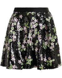 Essentiel Antwerp - Sequin Floral Skirt - Lyst