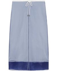 Maje - X Blanca Miró Drawstring-Fastening Straight Midi Skirt - Lyst