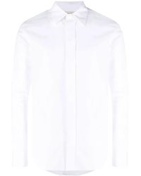 McQueen - Pointed-Collar Poplin Shirt - Lyst