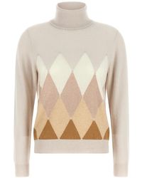 Ballantyne - Pull À Motif Losanges En Intarsia - Lyst