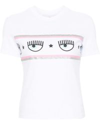 Chiara Ferragni - T-Shirt mit Maxi Logomania-Print - Lyst