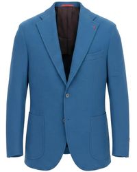 Isaia - Single-Breasted Notch-Lapel Blazer - Lyst