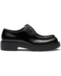 Prada - Schnürschuhe Aus Gebürstetem Leder - Lyst