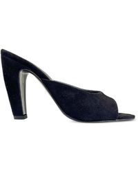 Gia Borghini - Edmonde Suede Peep-Toe Sandals - Lyst
