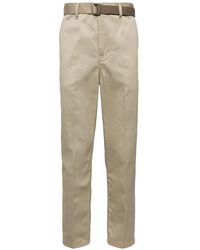 Sacai - Belted Chino Trousers - Lyst