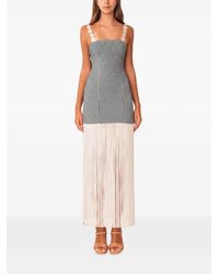 AZULU - Elena Fringe-Trim Striped Maxi Dress - Lyst