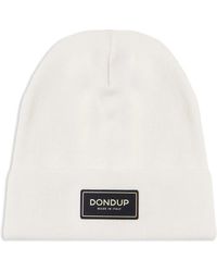 Dondup - Gestrickte Beanie mit Logo-Patch - Lyst
