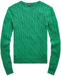 Polo Ralph Lauren - Cable-Knit Cotton Sweatshirt - Lyst