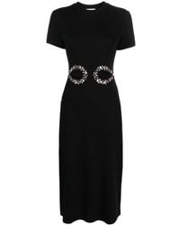 Sandro - Crystal-embellished Cut-out Midi Dress - Lyst