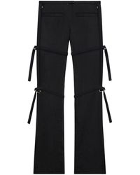 Courreges - Buckle-detail long-length straight trousers - Lyst
