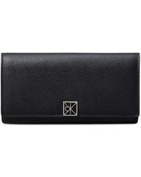 Calvin Klein - Logo-Plaque Pebbled Wallet - Lyst