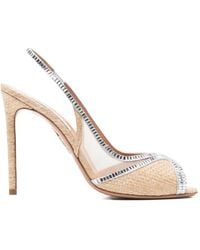 Aquazzura - Wild Aurora Crystal-Embellished Sandals - Lyst