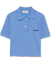 Miu Miu - Cotton Polo-Donna - Lyst