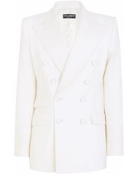 Dolce & Gabbana - Double-Breasted Virgin Wool Blazer - Lyst