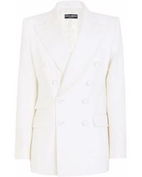 Dolce & Gabbana - Double-Breasted Virgin Wool Blazer - Lyst