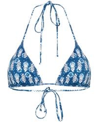 Mc2 Saint Barth - Top de bikini Leah con motivo floral - Lyst