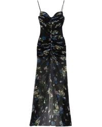 Blumarine - Floral-Print Ruched Maxi Dress - Lyst