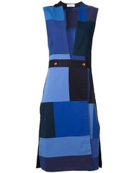 Rodebjer Patchwork Sleeveless Midi Dress - Blauw