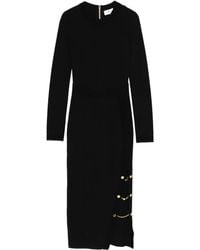 Elisabetta Franchi - Abito Corto A Coste Con Decorazione A Catena - Lyst