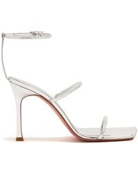 AMINA MUADDI - Maya 95Mm Metallic Leather Sandals - Lyst