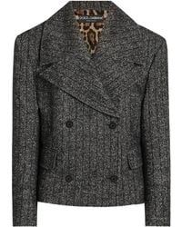 Dolce & Gabbana - Giacca Doppiopetto A Righe - Lyst