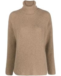 P.A.R.O.S.H. - Ribbed-Knit Cashmere Rollneck Jumper - Lyst