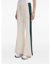 PUMA - Logo-Embroidered Side-Stripe Trousers - Lyst