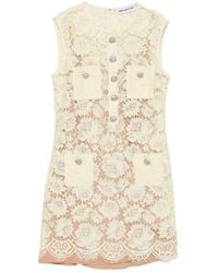 Self-Portrait - Short Dress With Embellishment - Lyst