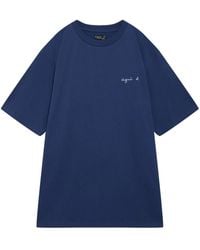 agnès b. - Logo-Embroidered Cotton T-Shirt - Lyst